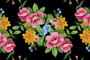 Black Background Seamless Floral Pattern: Timeless Elegance Meets Modern Versatility