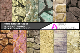 Rock Stone Digital Papers & Rock Stones Background: High-Resolution Craft Resources for Creators