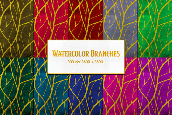 Watercolor Branches Backgrounds