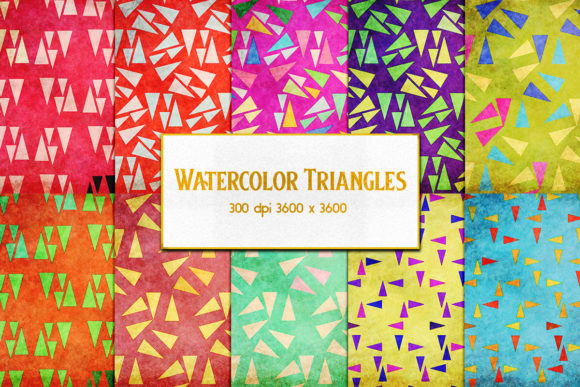 Watercolor Triangles Backgrounds